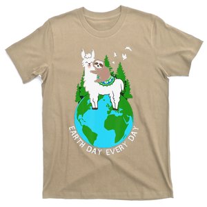 Earth Day Everyday Llama Sloth Cool Earth Day Lover T-Shirt