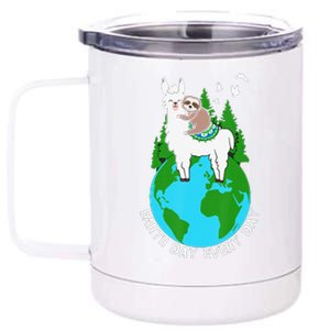 Earth Day Everyday Llama Sloth Cool Earth Day Lover 12 oz Stainless Steel Tumbler Cup