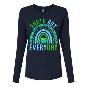 Earth Day Everyday Rainbow Design Earth Day Womens Cotton Relaxed Long Sleeve T-Shirt