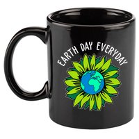 Earth Day Everyday Flower Globe 11oz C Handle Ceramic Mug
