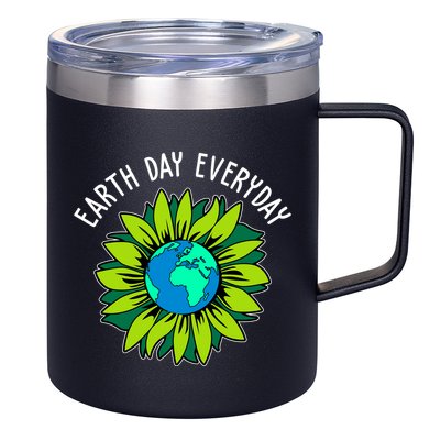 Earth Day Everyday Flower Globe 12oz Stainless Steel Coffee Mug