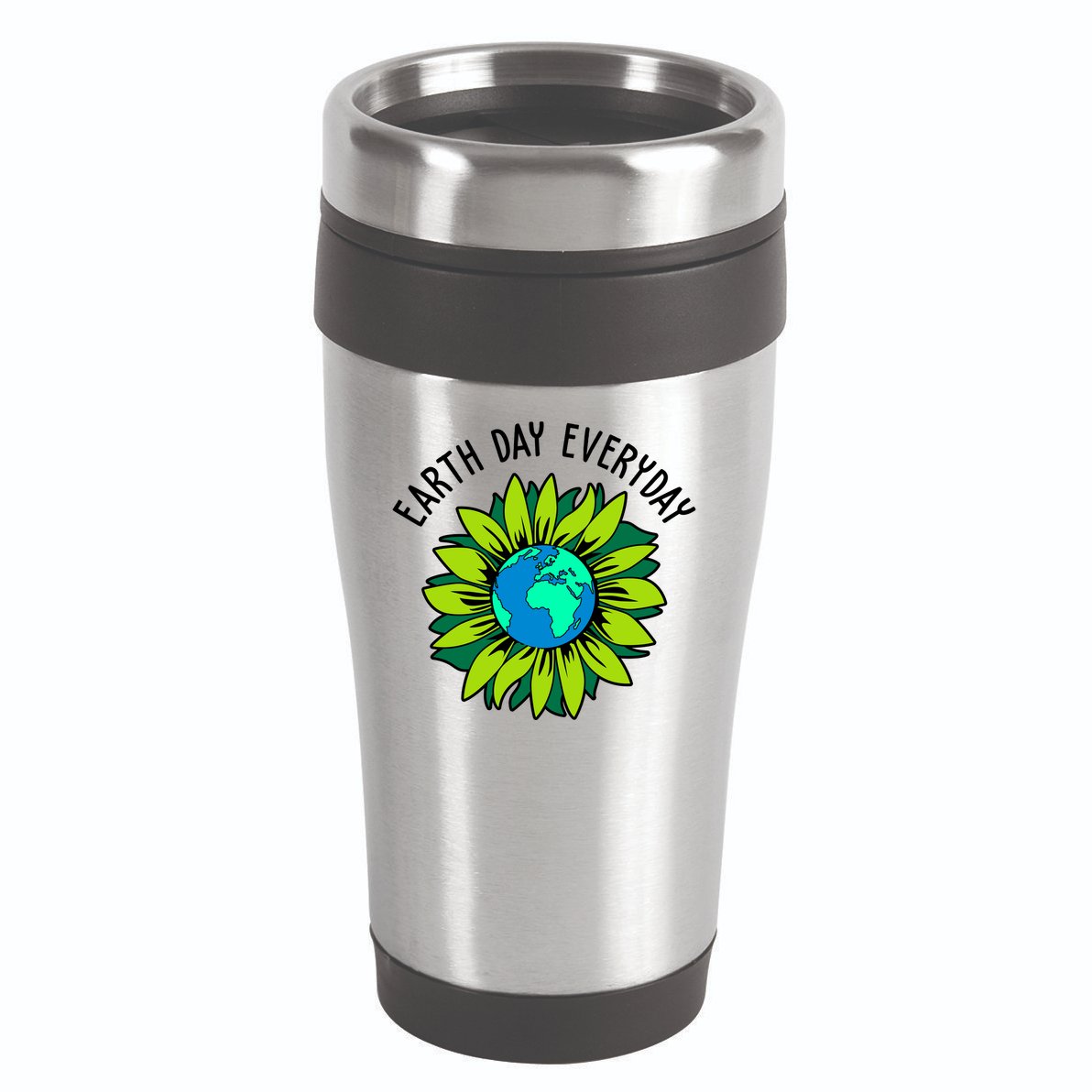 Earth Day Everyday Flower Globe 16oz Travel Tumbler