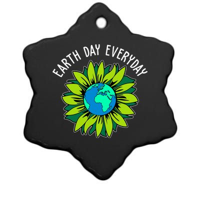 Earth Day Everyday Flower Globe Ceramic Star Ornament