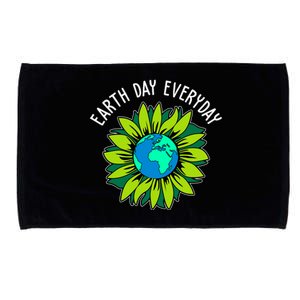 Earth Day Everyday Flower Globe Microfiber Hand Towel