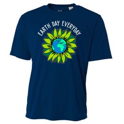 Earth Day Everyday Flower Globe Cooling Performance Crew T-Shirt