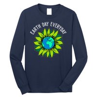 Earth Day Everyday Flower Globe Long Sleeve Shirt