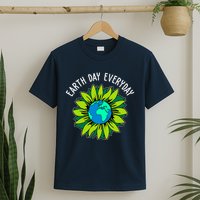 Earth Day Everyday Flower Globe T-Shirt