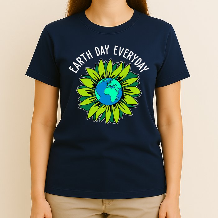 Earth Day Everyday Flower Globe T-Shirt