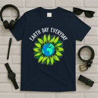 Earth Day Everyday Flower Globe T-Shirt