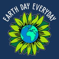 Earth Day Everyday Flower Globe T-Shirt
