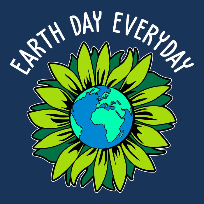 Earth Day Everyday Flower Globe T-Shirt