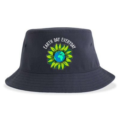 Earth Day Everyday Flower Globe Sustainable Bucket Hat