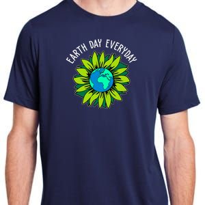 Earth Day Everyday Flower Globe Adult ChromaSoft Performance T-Shirt