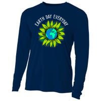 Earth Day Everyday Flower Globe Cooling Performance Long Sleeve Crew