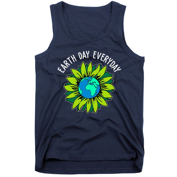 Earth Day Everyday Flower Globe Tank Top