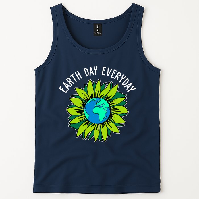 Earth Day Everyday Flower Globe Tank Top