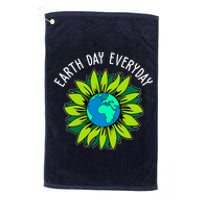 Earth Day Everyday Flower Globe Platinum Collection Golf Towel