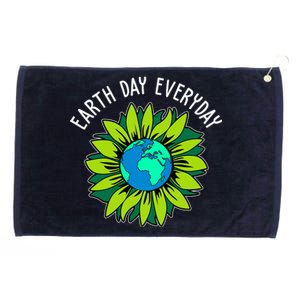 Earth Day Everyday Flower Globe Grommeted Golf Towel