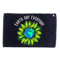 Earth Day Everyday Flower Globe Grommeted Golf Towel