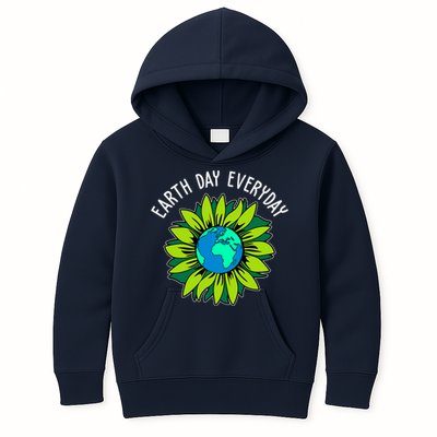 Earth Day Everyday Flower Globe Kids Hoodie