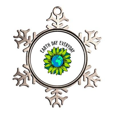 Earth Day Everyday Flower Globe Metallic Star Ornament