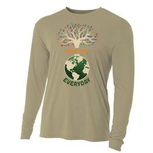 Earth Day Everyday Planet Anniversary Nature Tree Earth Day Cooling Performance Long Sleeve Crew