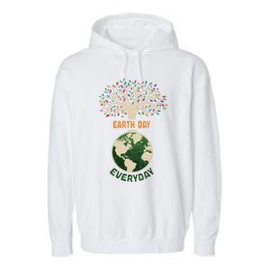 Earth Day Everyday Planet Anniversary Nature Tree Earth Day Garment-Dyed Fleece Hoodie