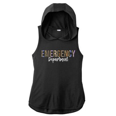 Emergency Department Emergency Room Healthcare Nursing Ladies PosiCharge Tri-Blend Wicking Draft Hoodie Tank