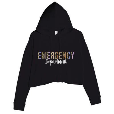 Emergency Department Emergency Room Healthcare Nursing Crop Fleece Hoodie