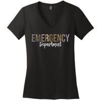 Emergency Department Emergency Room Healthcare Nursing Women's V-Neck T-Shirt