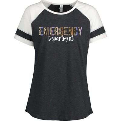 Emergency Department Emergency Room Healthcare Nursing Enza Ladies Jersey Colorblock Tee