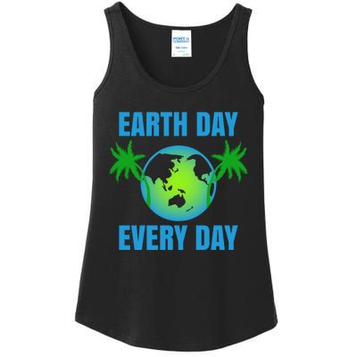 Earth Day Every Day Ladies Essential Tank