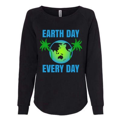 Earth Day Every Day Womens California Wash Sweatshirt