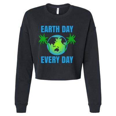 Earth Day Every Day Cropped Pullover Crew