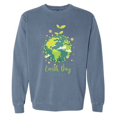 Earth Day Everyday Planet Design Earth Day Garment-Dyed Sweatshirt