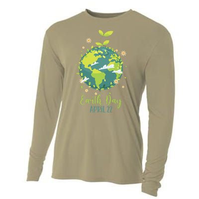 Earth Day Everyday Planet Design Earth Day Cooling Performance Long Sleeve Crew