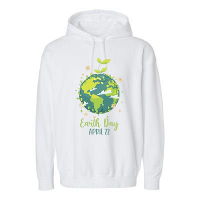 Earth Day Everyday Planet Design Earth Day Garment-Dyed Fleece Hoodie