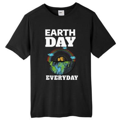 Earth Day Everyday Rainbow Teacher Retro Cute Earth Day Tall Fusion ChromaSoft Performance T-Shirt