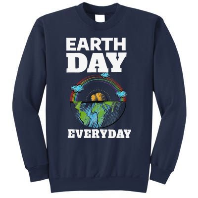 Earth Day Everyday Rainbow Teacher Retro Cute Earth Day Sweatshirt