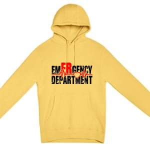 Emergency Departt Ed Heartbeat Valentine’s Day Squad Great Gift Premium Pullover Hoodie