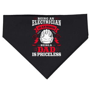 Electrician Dad Electronics Technician Electrical Wireman USA-Made Doggie Bandana