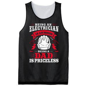 Electrician Dad Electronics Technician Electrical Wireman Mesh Reversible Basketball Jersey Tank