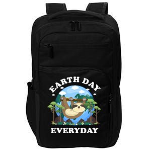 Earth Day Everyday Sloth Peace Love Planet And Animals Meaningful Gift Impact Tech Backpack