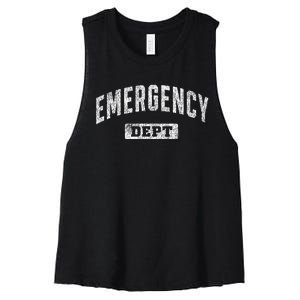 Emergency Department Er Doctor Physician Nurse Women's Racerback Cropped Tank