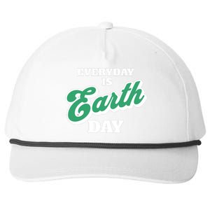 Earth Day Everyday Day Is Earth Day Climate Change Planet Meaningful Gift Snapback Five-Panel Rope Hat