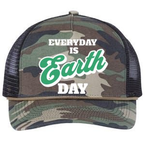 Earth Day Everyday Day Is Earth Day Climate Change Planet Meaningful Gift Retro Rope Trucker Hat Cap