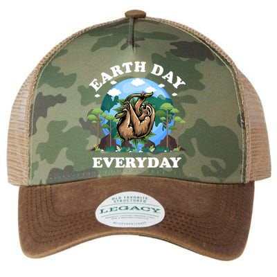 Earth Day Everyday Sloth Peace Love Planet And Animals Funny Gift Legacy Tie Dye Trucker Hat