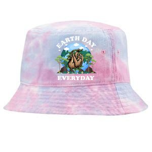 Earth Day Everyday Sloth Peace Love Planet And Animals Funny Gift Tie-Dyed Bucket Hat