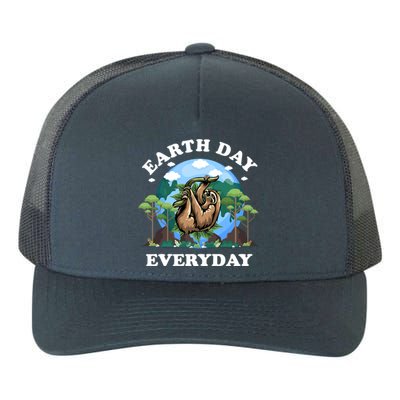 Earth Day Everyday Sloth Peace Love Planet And Animals Funny Gift Yupoong Adult 5-Panel Trucker Hat