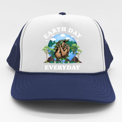 Earth Day Everyday Sloth Peace Love Planet And Animals Funny Gift Trucker Hat